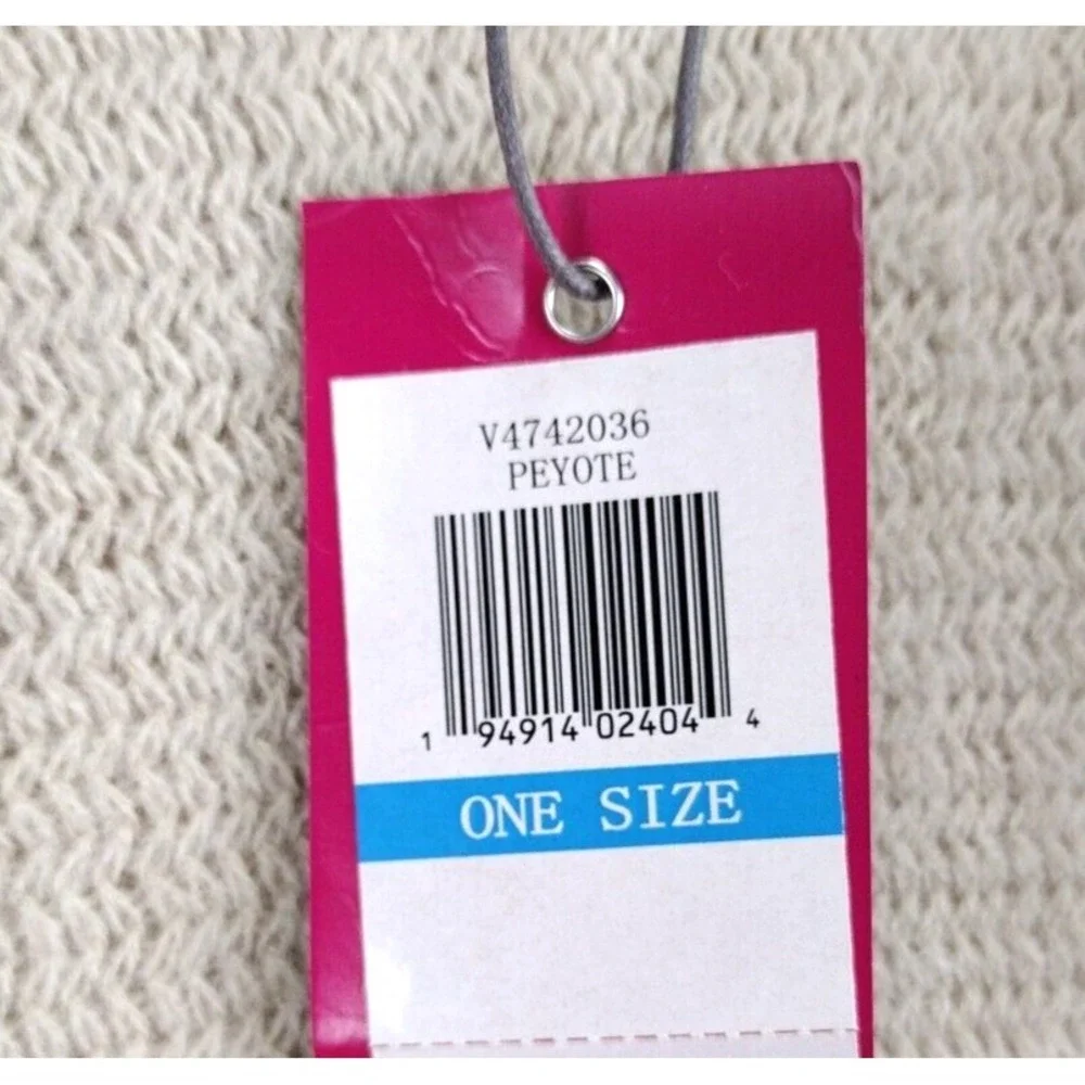 Vince Camuto Womens One‎ Size Peyote Knit Open Front Ruffle Cape Cardigan